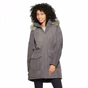 Gray hooded winter Coat